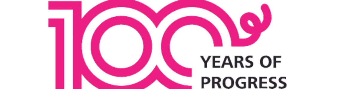 Logo 100 years of progress